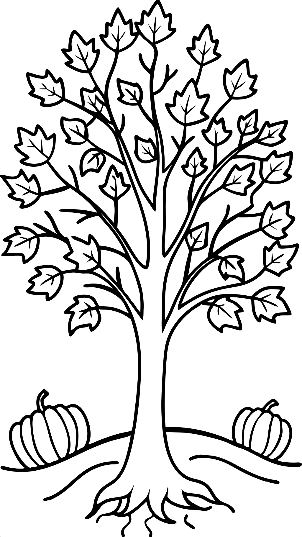 autumn tree coloring pages